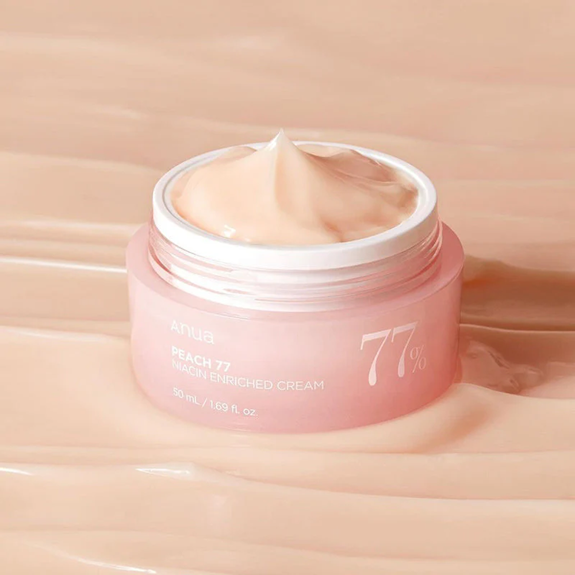 Anua Peach 77% Niacin Enriched Cream 50ml – korėjietiškas persikų kremas su niacinamidu | Hada