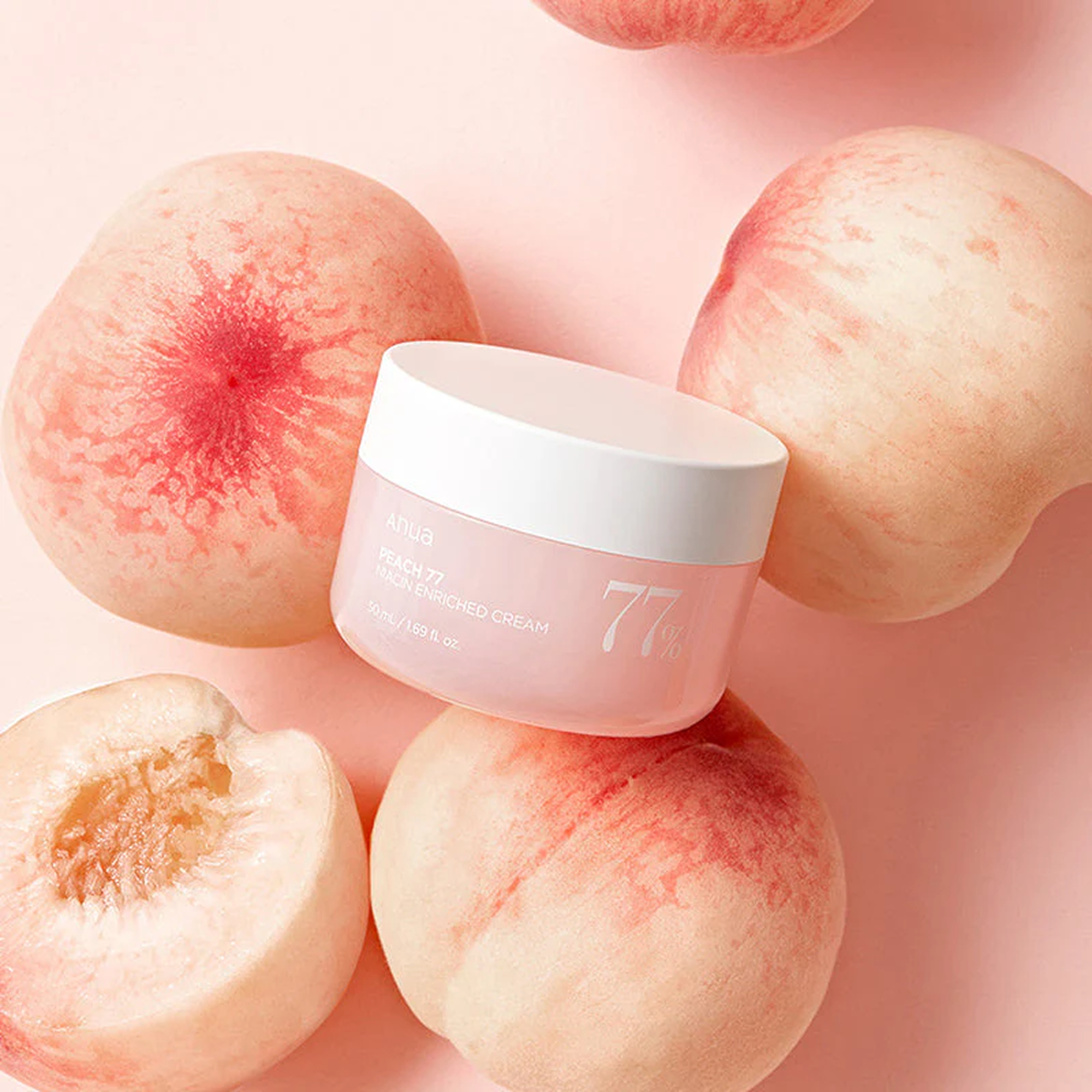 Anua Peach 77% Niacin Enriched Cream 50ml – korėjietiškas persikų kremas su niacinamidu | Hada