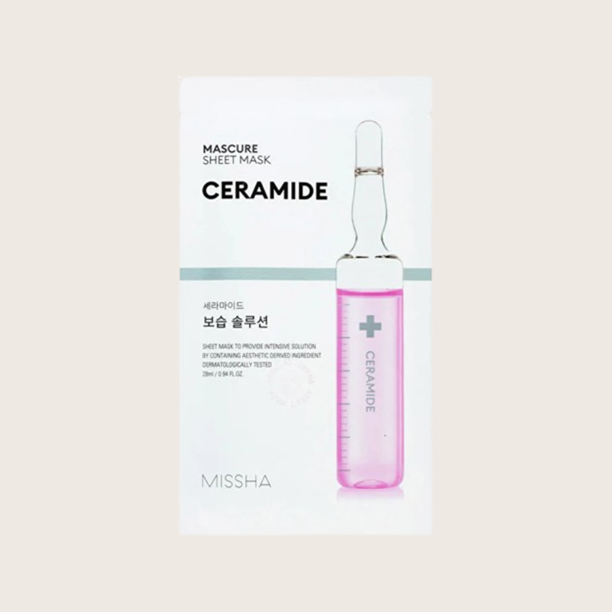 Missha Mascure Barrier Ceramide Sheet Mask 28ml – korėjietiška kaukė odos barjerui stiprinti | Hada