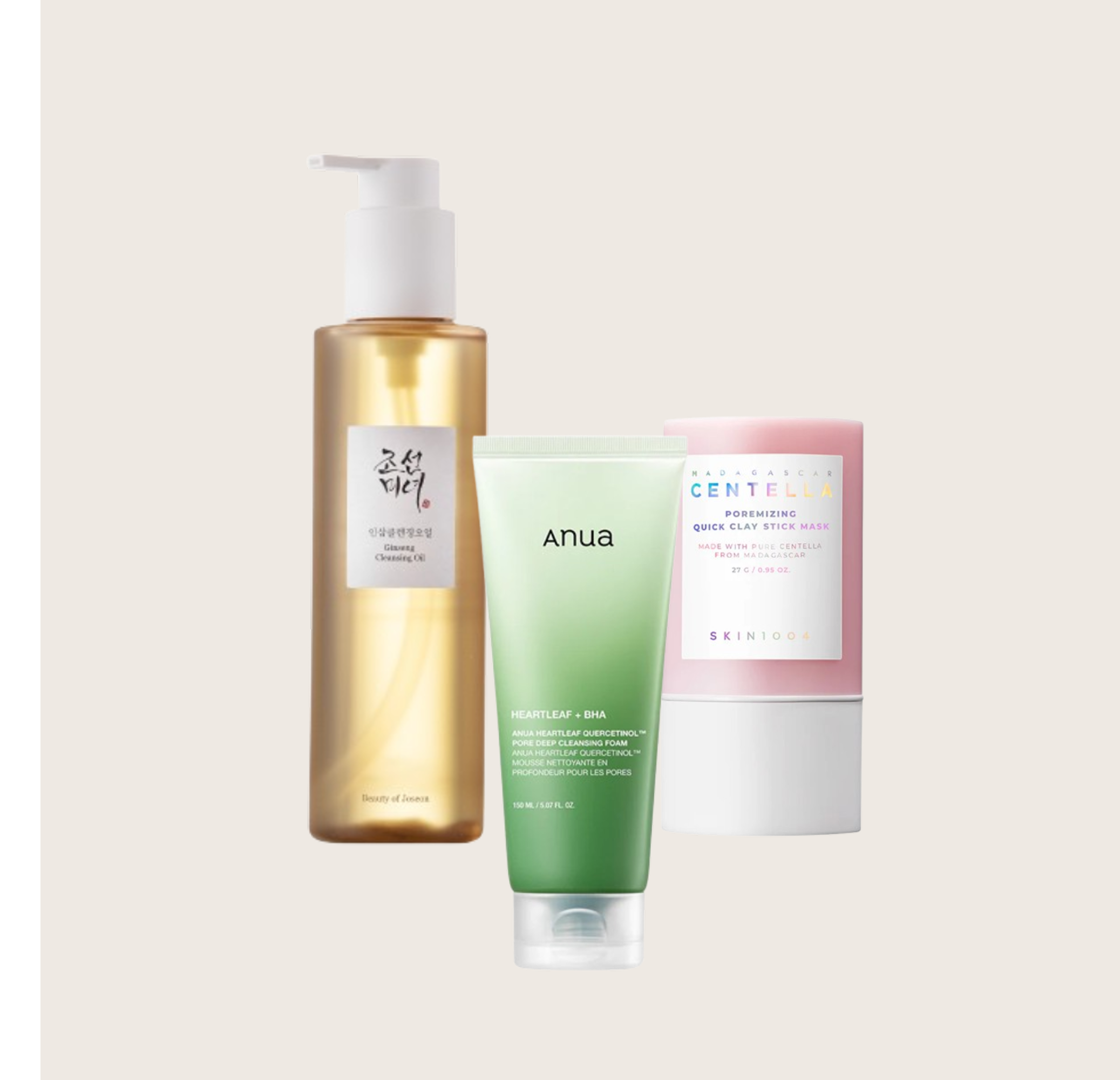 Clean Pores Rinkinys – korėjietiškas porų valymo rinkinys su molio kauke | Hada